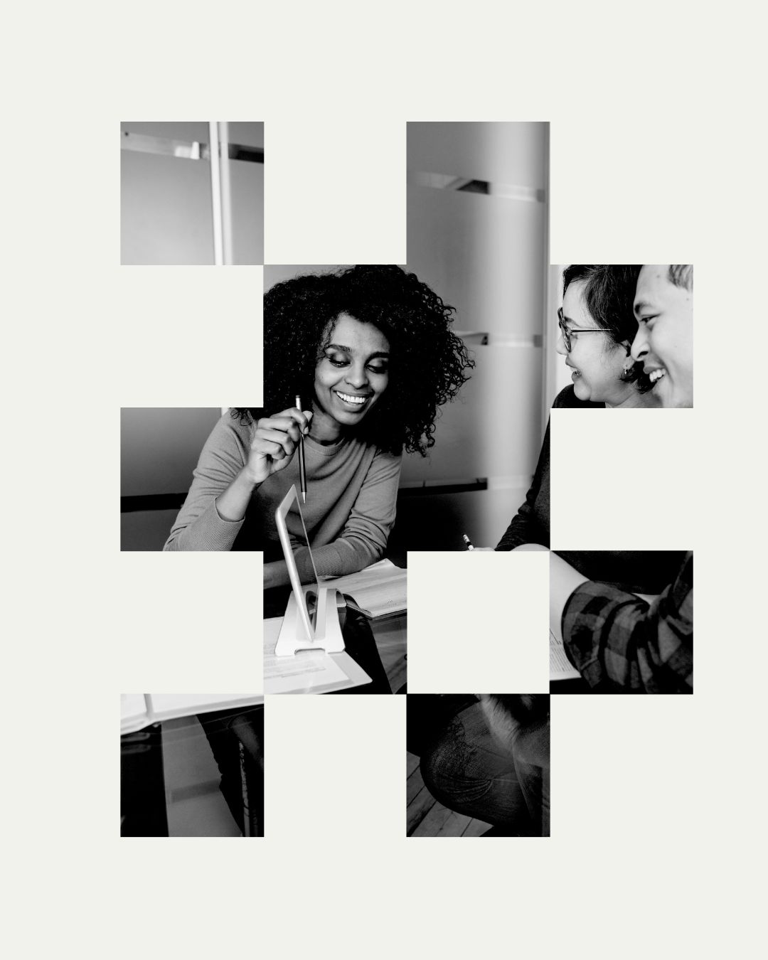 Young people engaged in collaborative work